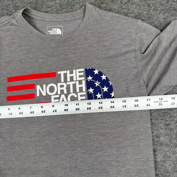 The North Face Never Stop Exploring Tshirt Men's Small Slim Fit American Flag - Picture 6 of 8